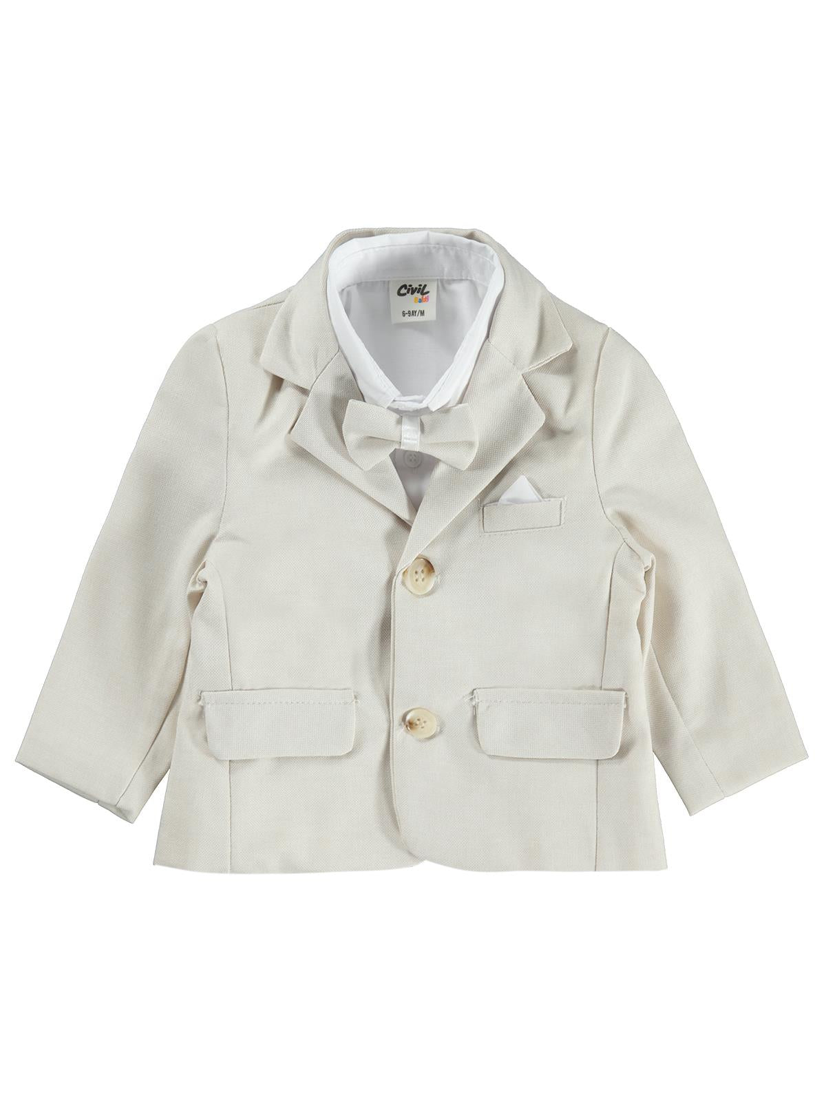 Civil Baby Papyonlu 6-18 Ay Takım - Bej
