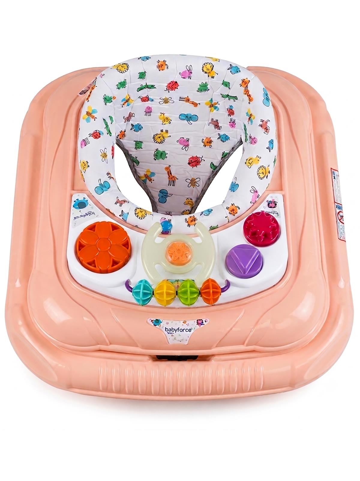 Baby Force Müzikli Işıklı Bebek Yürüteci - Pudra