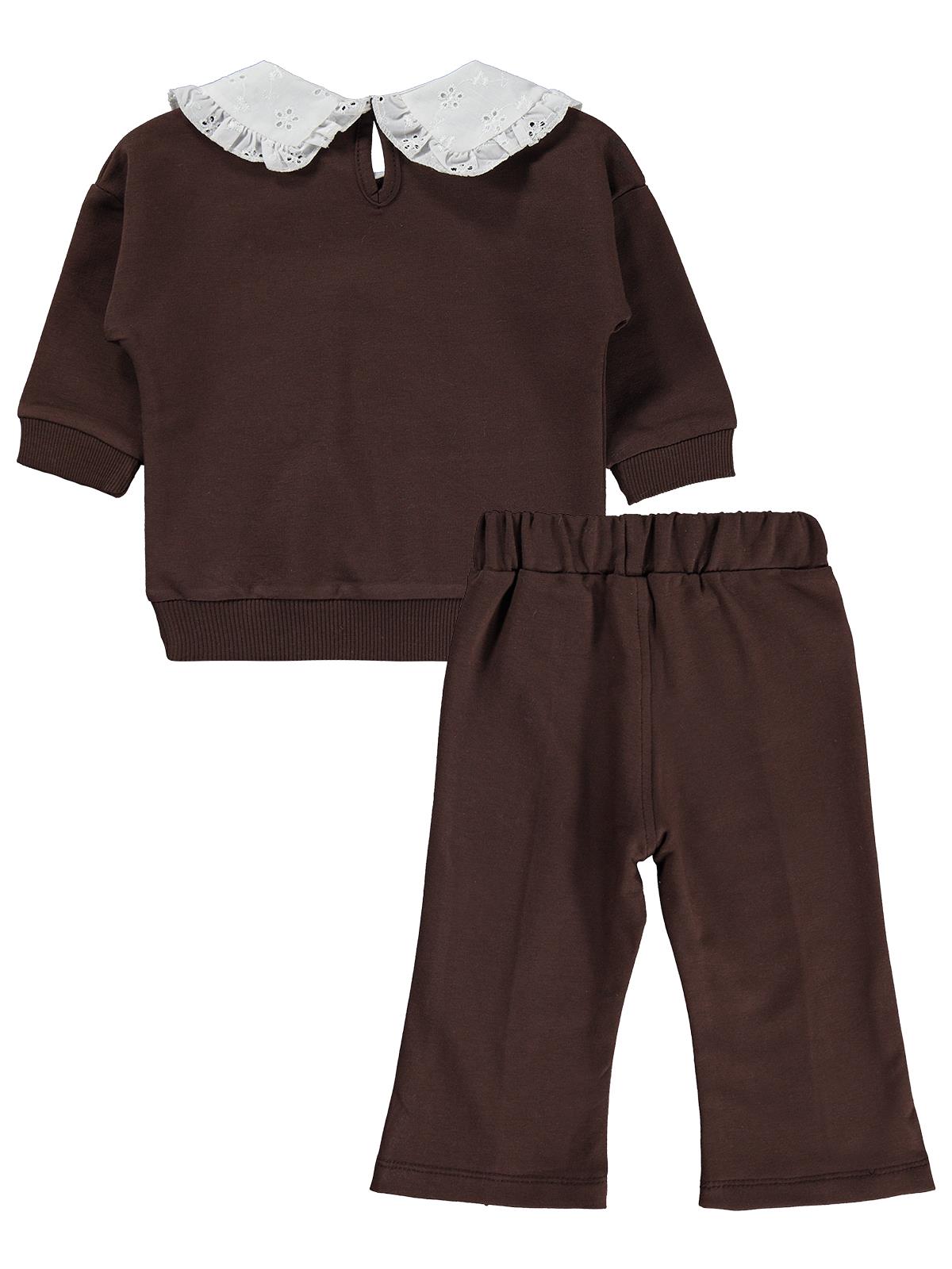 Civil Baby Bebe Yakalı 6-18 Ay Takım - Kahverengi