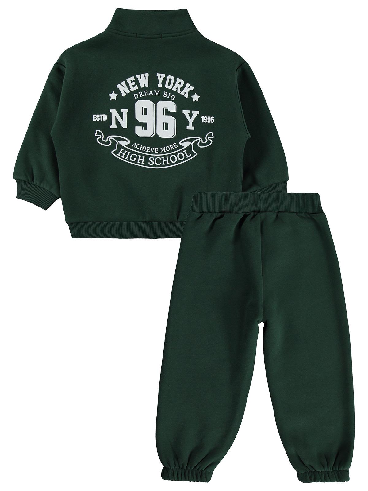 Civil Boys New York 96 Baskılı 2-5 Yaş Eşofman Takımı - Yeşil
