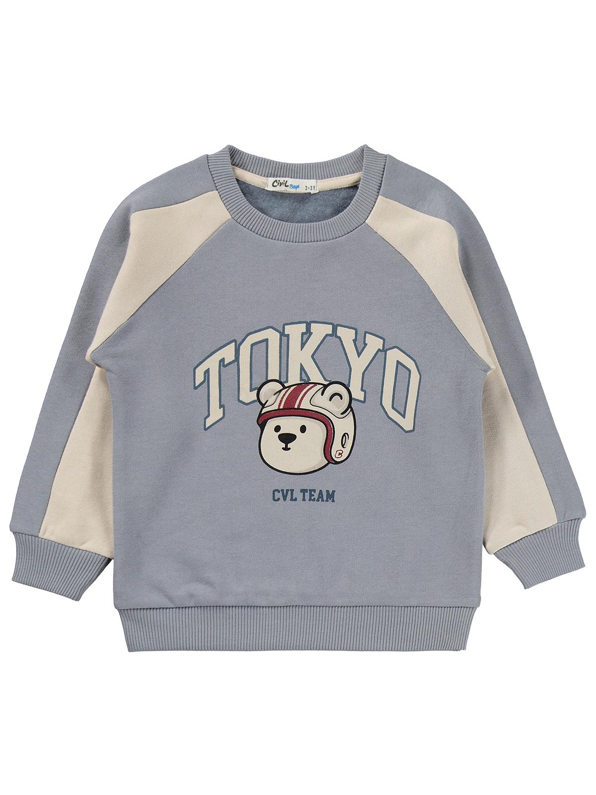 Civil Boys Tokyo Baskılı 2-5 Yaş Eşofman Takımı - Mavi