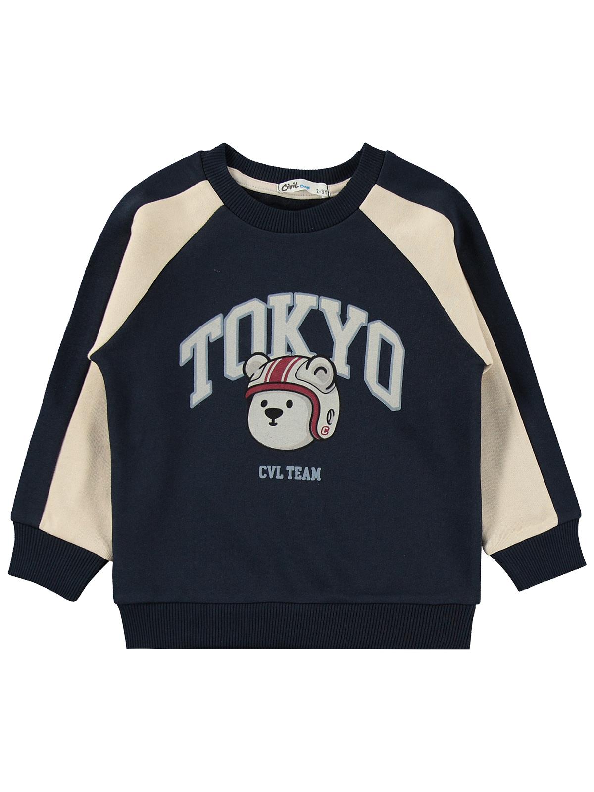 Civil Boys Tokyo Baskılı 2-5 Yaş Eşofman Takımı - Lacivert