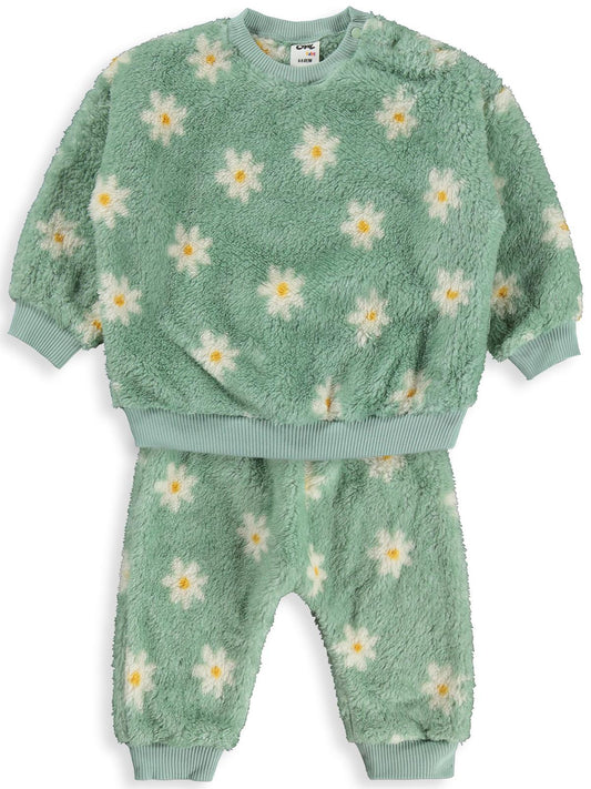 Civil Baby Çiçek Empirme 6-18 Ay Takım - Yeşil
