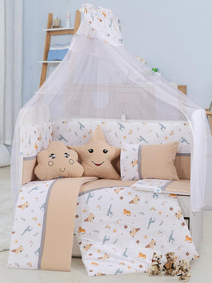 Aras Bebe Safari Uyku Seti 70x131 - Kahverengi