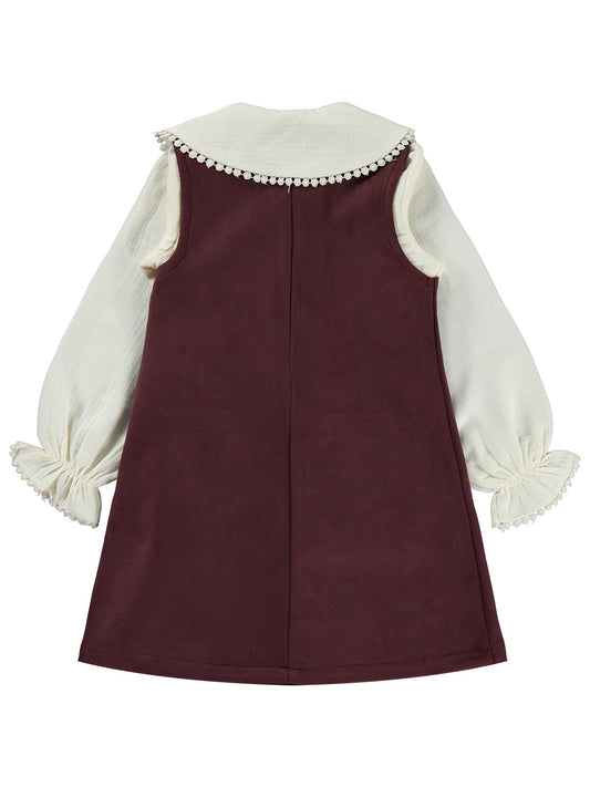 Civil Girls Süet 6-9 Yaş Elbise - Lila
