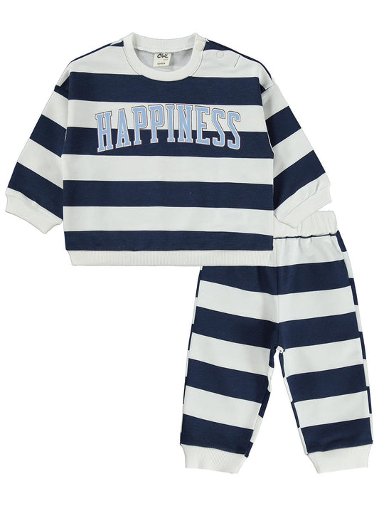 Civil Baby Happıness Tavşan Baskılı 6-18 Ay Takım - Ekru