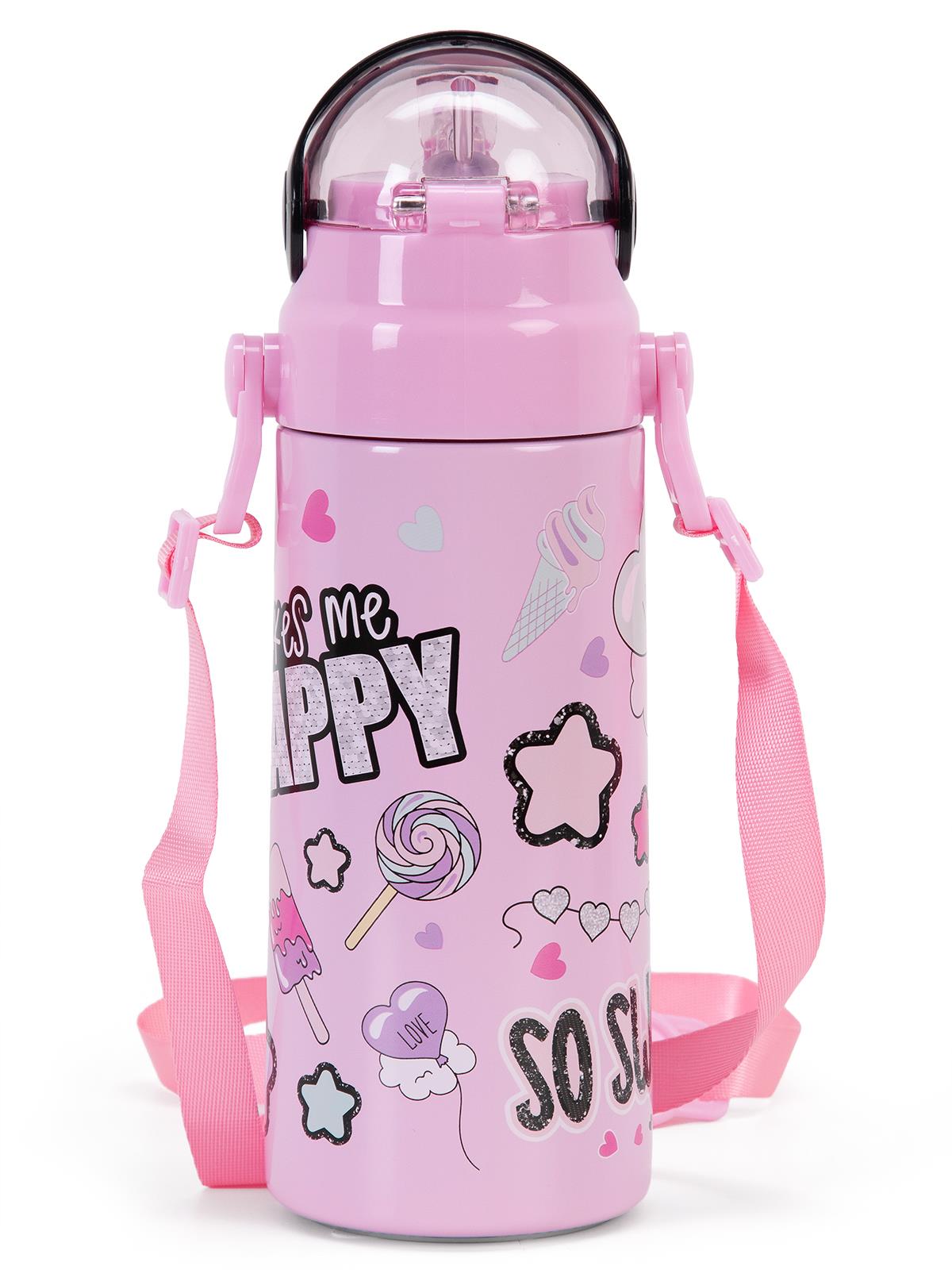 Muggle Çelik Matara 550 ml  - Pembe