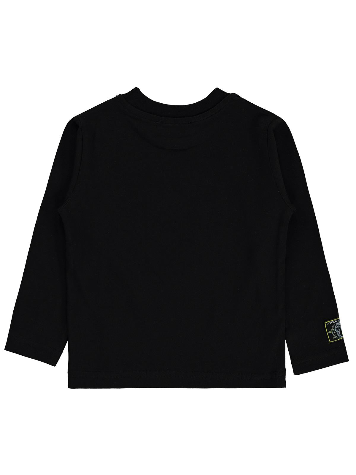 Silversun T-REX Dinozor Baskılı 2-7 Yaş Sweatshirt - Siyah