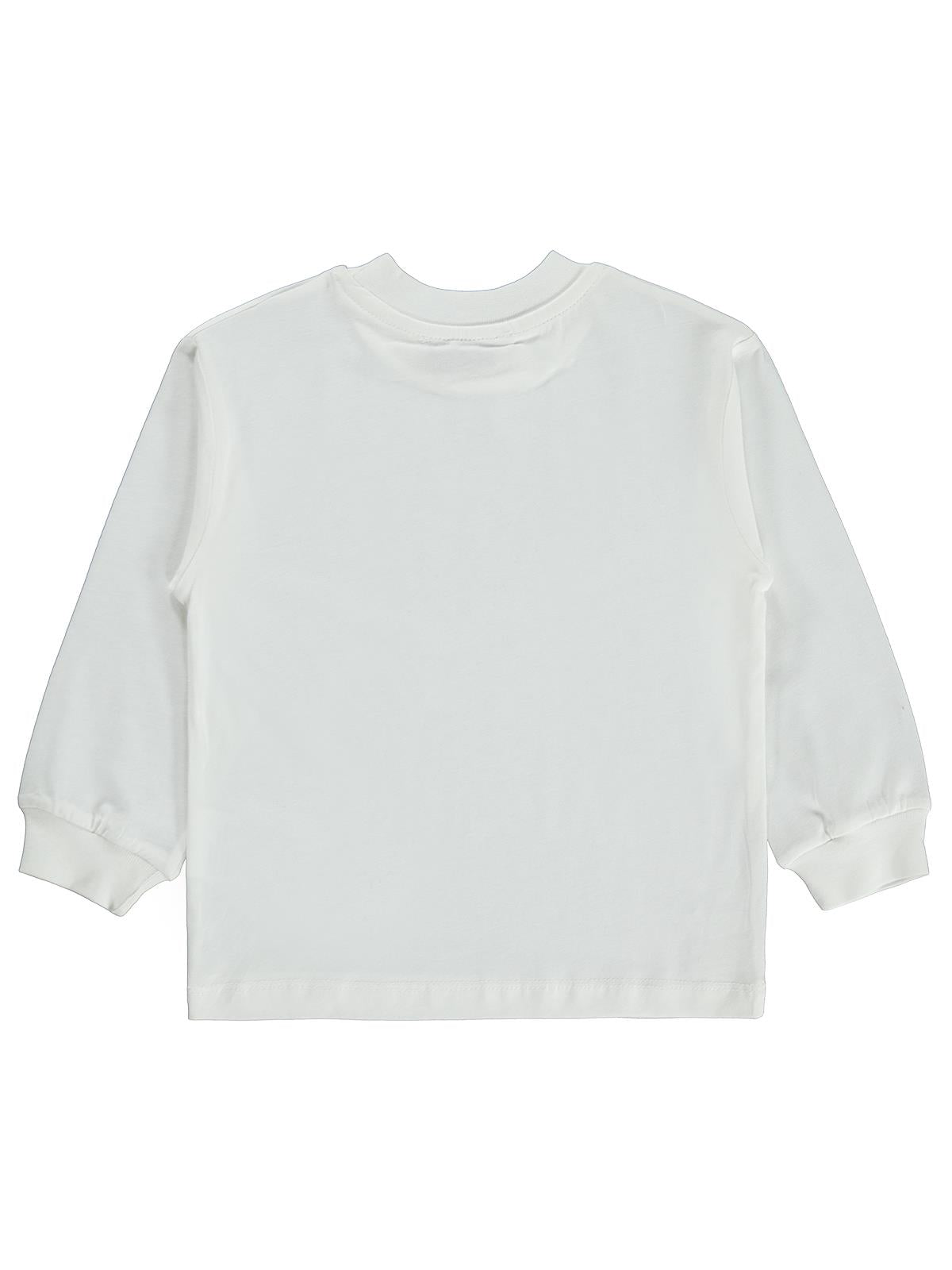 Silversun Basic Etiket Armalı 2-7 Yaş Sweatshirt - Ekru