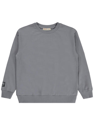 Silversun Basic Etiket Armalı 8-13 Yaş Sweatshirt - Gri