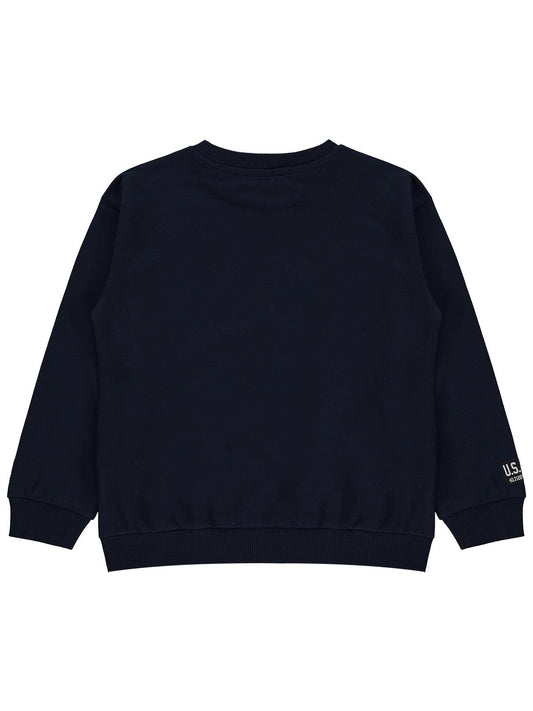 Silversun Basic Etiket Armalı 8-13 Yaş Sweatshirt - Lacivert