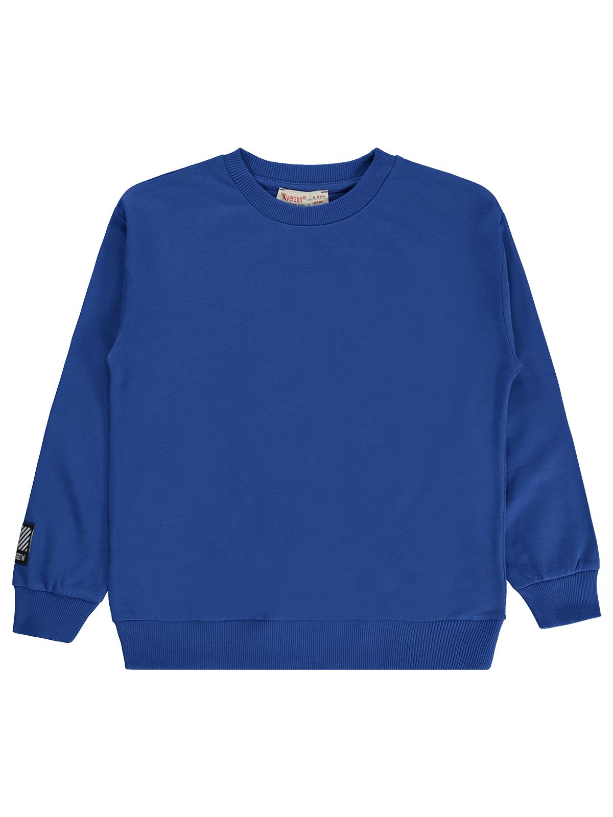 Silversun Basic Etiket Armalı 8-13 Yaş Sweatshirt - Mavi