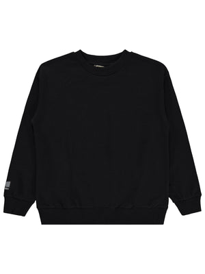 Silversun Basic Etiket Armalı 8-13 Yaş Sweatshirt - Siyah