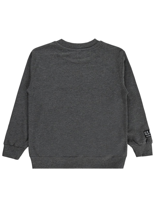 Silversun Basic Etiket Armalı 8-13 Yaş Sweatshirt - Gri