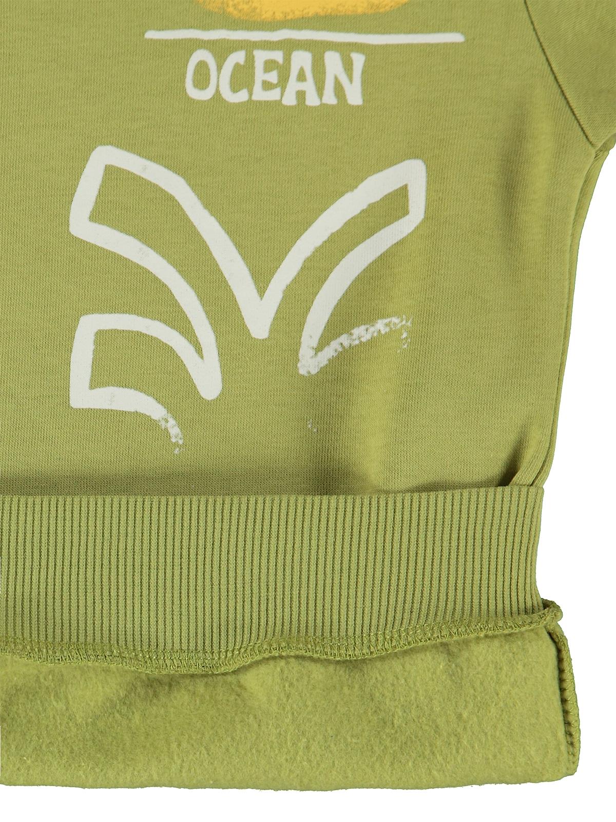 Silversun OCEAN Baskılı 8-13 Yaş Sweatshirt - Haki