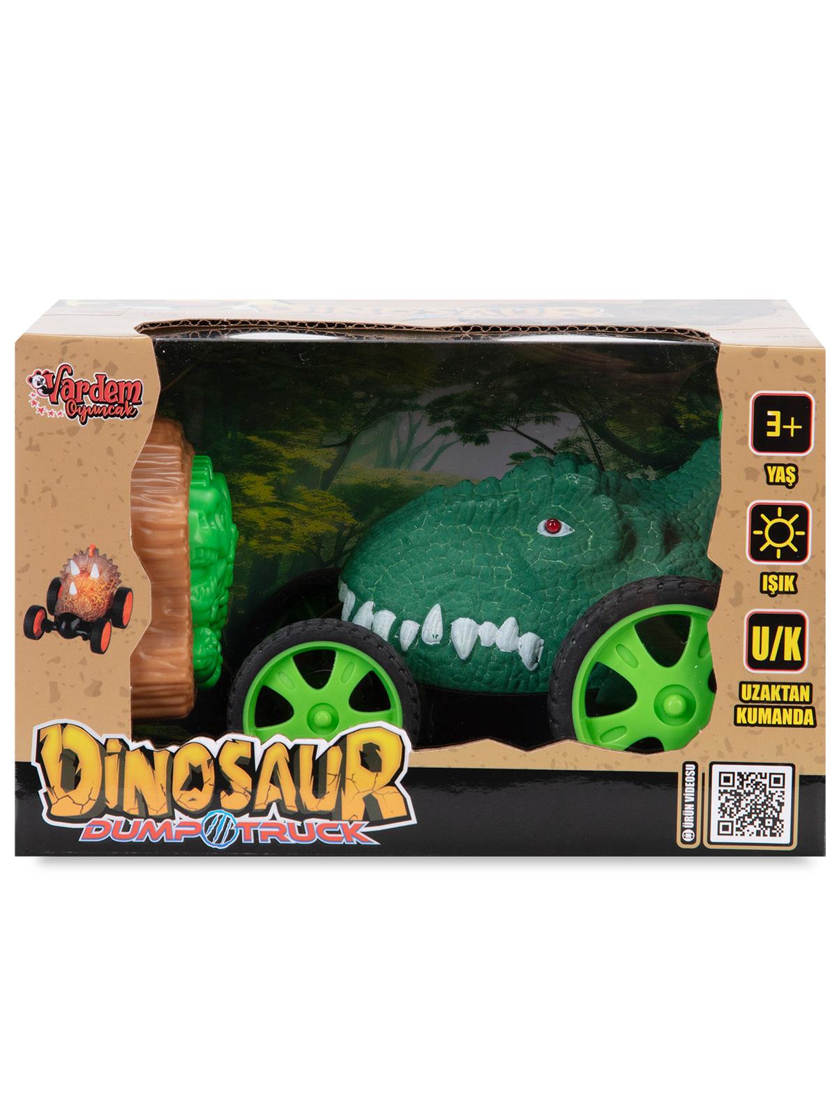 Vardem Uzaktan Kumandalı Işıklı Dinozor Araba - Yeşil