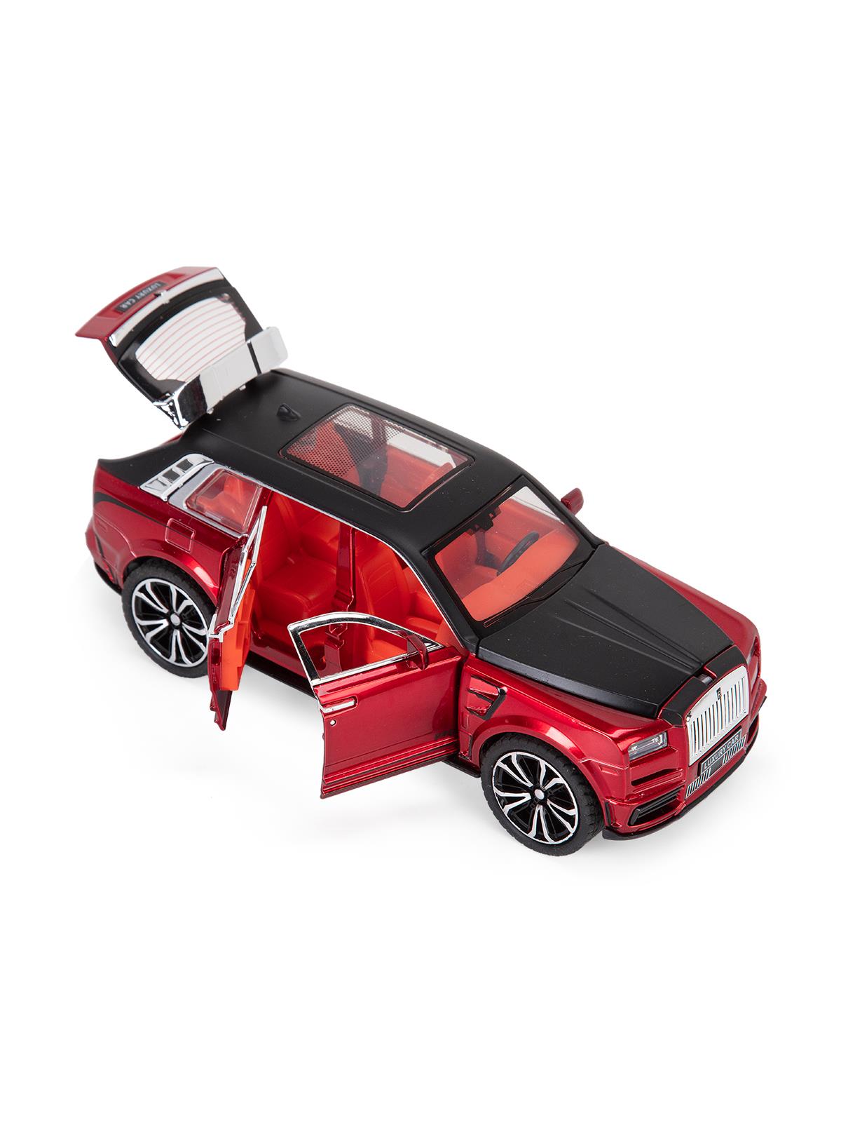 Vardem 1:32 Çek Bırak Işıklı ve Sesli Model RR Metal Jeep - Kırmızı