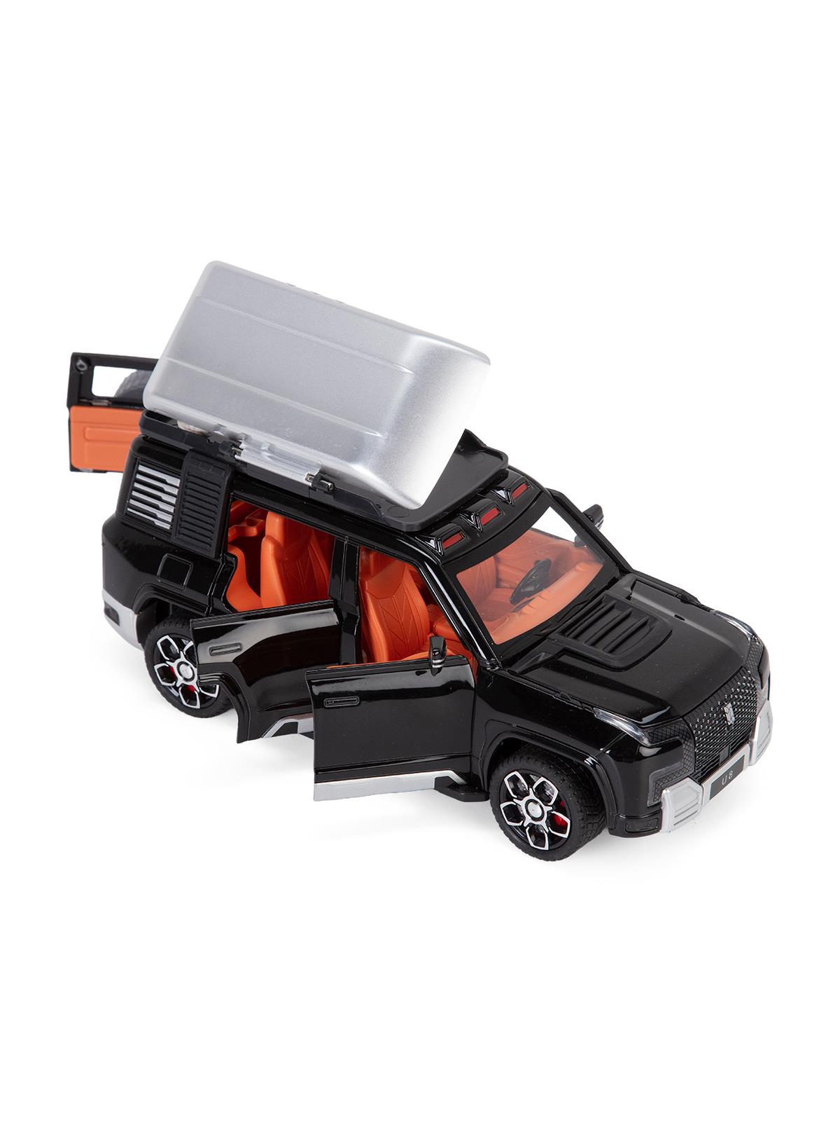 Vardem Çek Bırak 1:24 Işıklı ve Sesli Kapıları Açılan Lr Jeep - Siyah