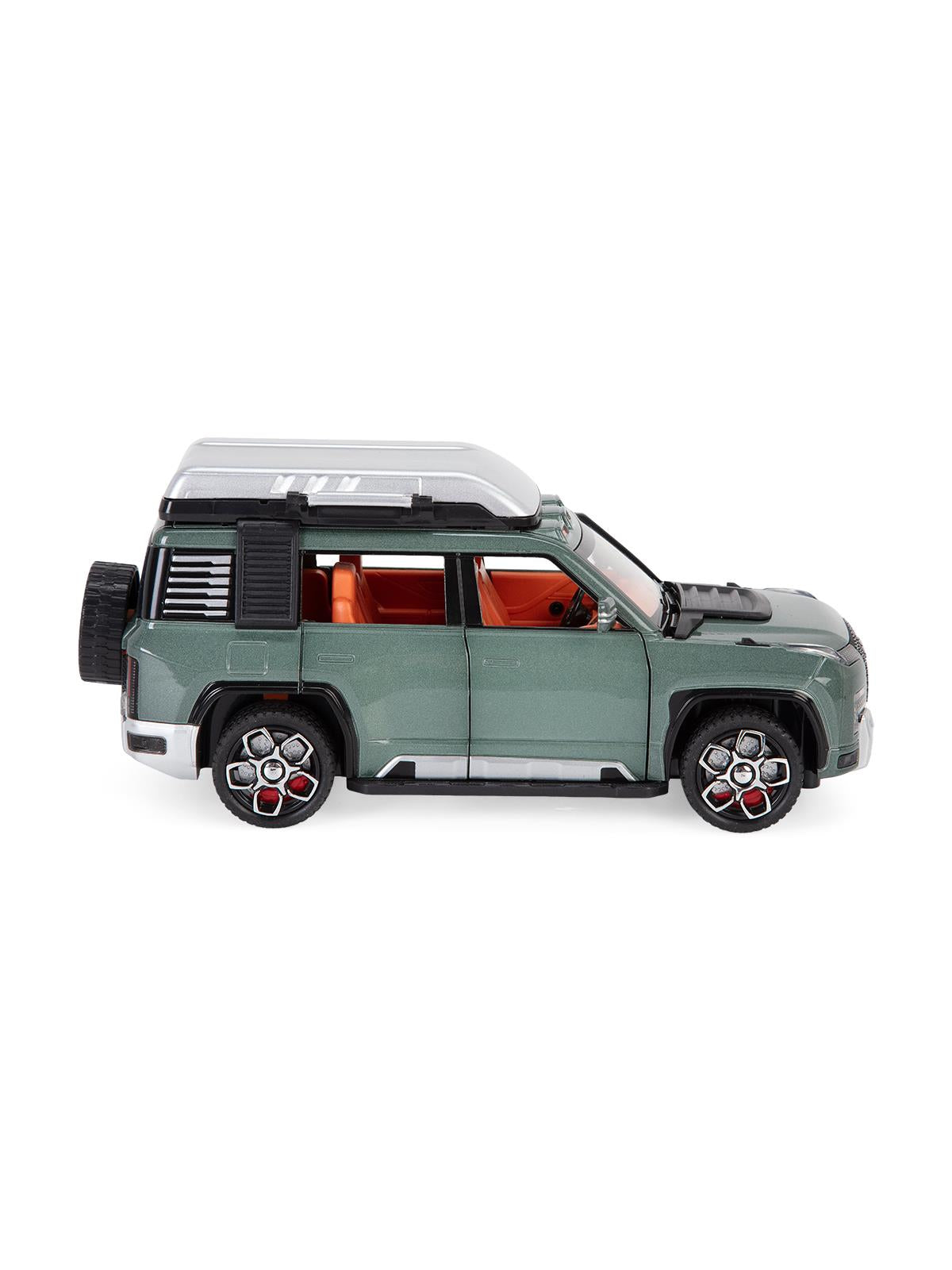 Vardem Çek Bırak 1:24 Işıklı ve Sesli Kapıları Açılan Lr Jeep - Yeşil