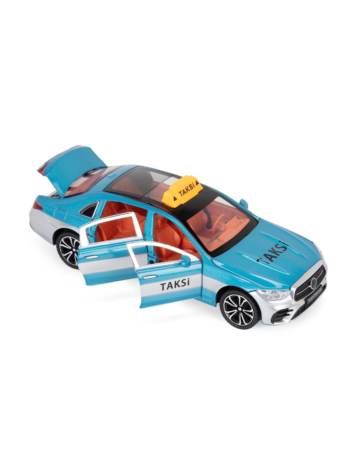 Vardem Kutulu Çek Bırak 1:24 Işıklı Ve Sesli Kapıları Açılan Mrs Taxi - Mavi