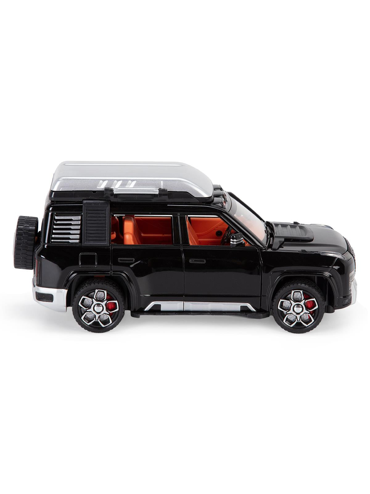 Vardem Kutulu Çek Bırak 1:24 Işıklı Ve Sesli Kapıları Açılan Lr Jeep - Siyah