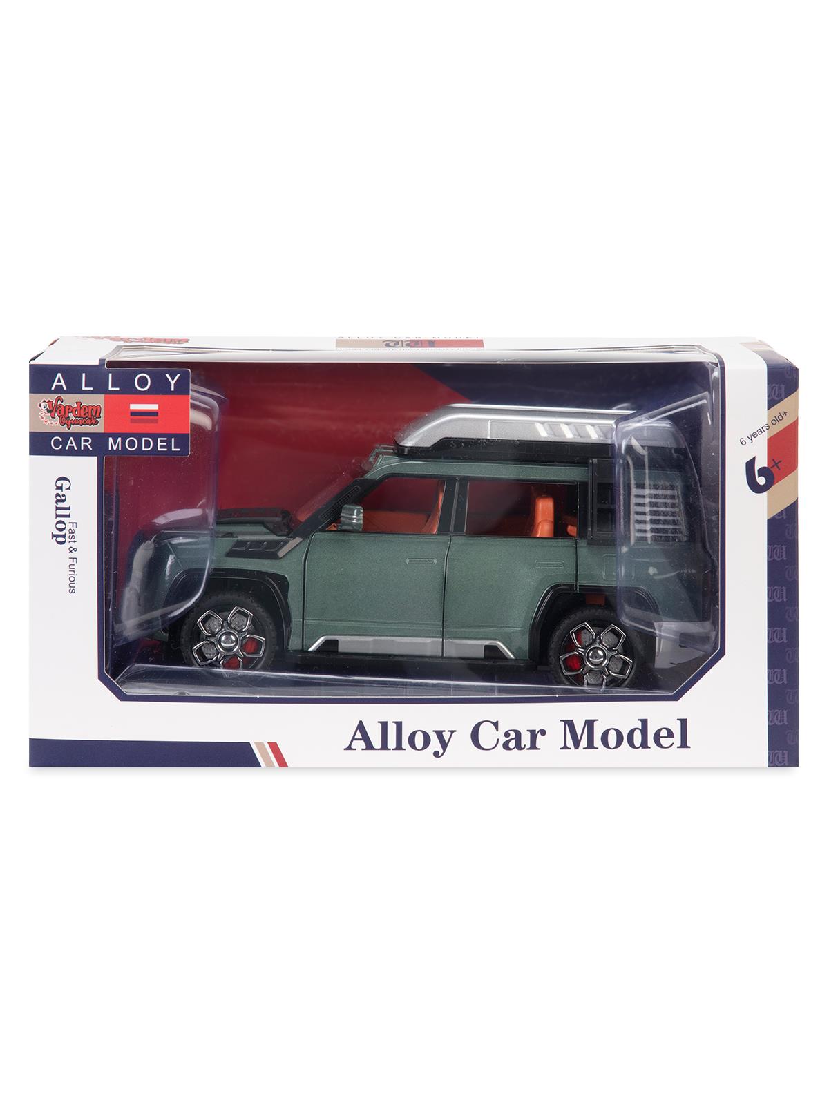Vardem Kutulu Çek Bırak 1:24 Işıklı Ve Sesli Kapıları Açılan Lr Jeep - Yeşil