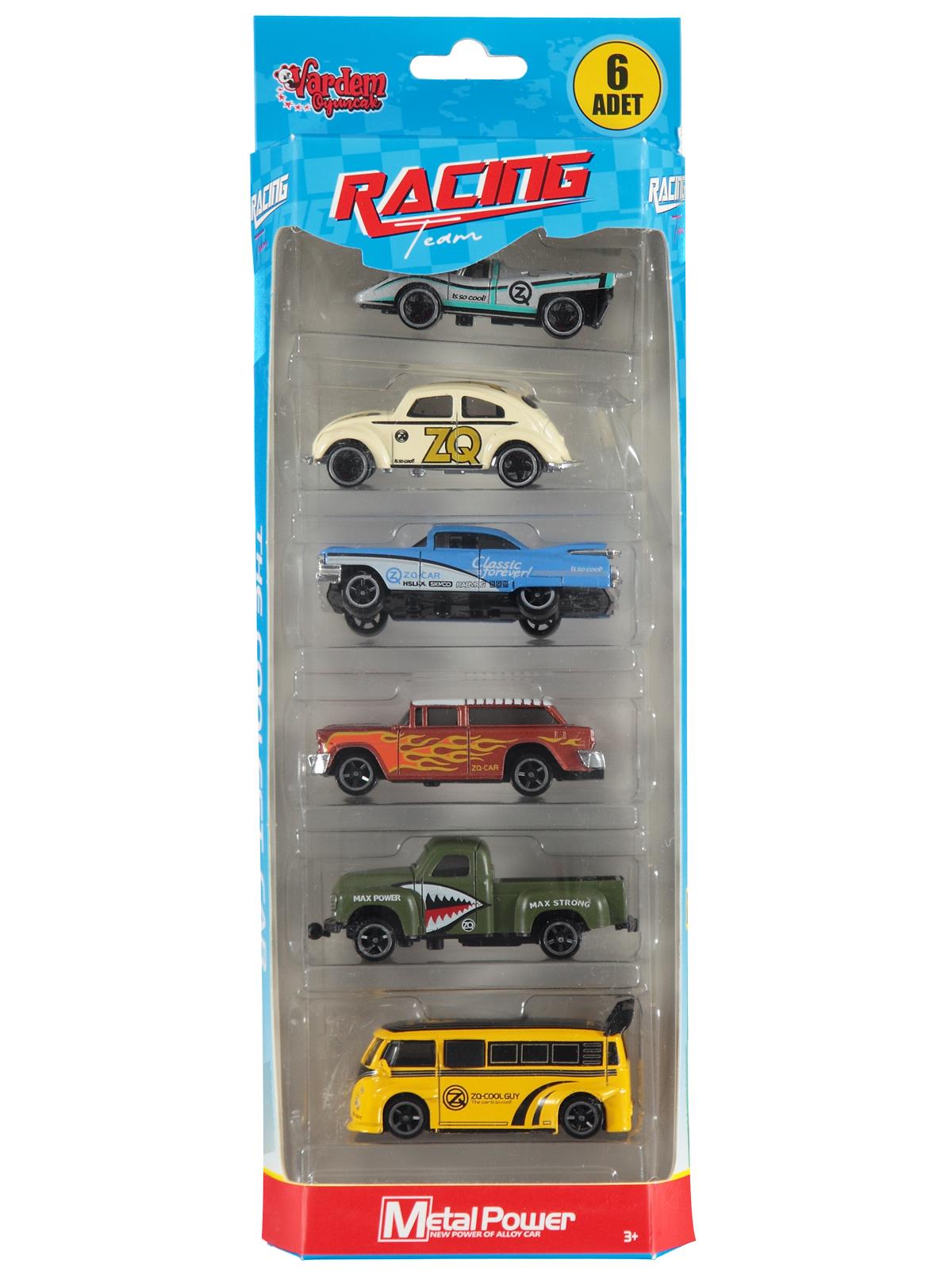 Vardem Kartela 1:64 Metal 6 Lı Araba - Sarı