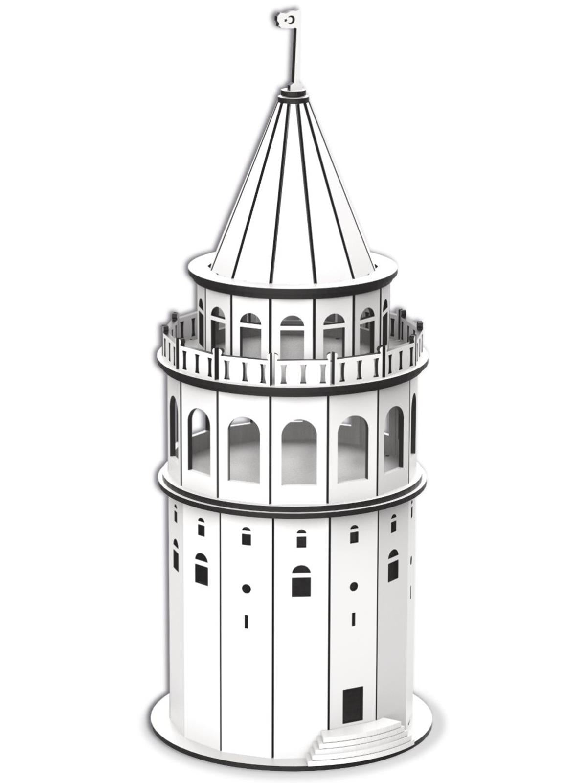 Vardem Oyuncak Galata Kulesi 3D Ahsap Puzzle