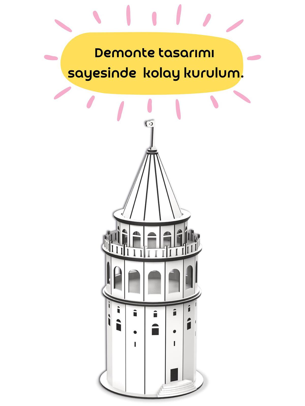 Vardem Oyuncak Galata Kulesi 3D Ahsap Puzzle