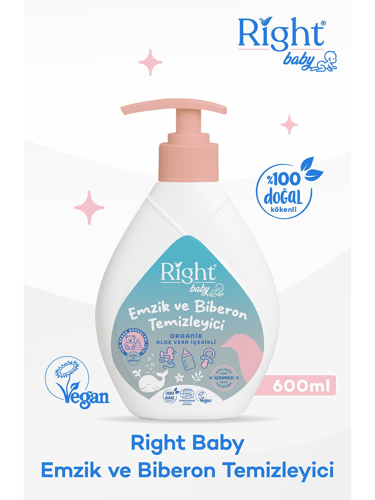 Right Baby Emzik ve Biberon Temizleyici 600 ml – Civilim.com