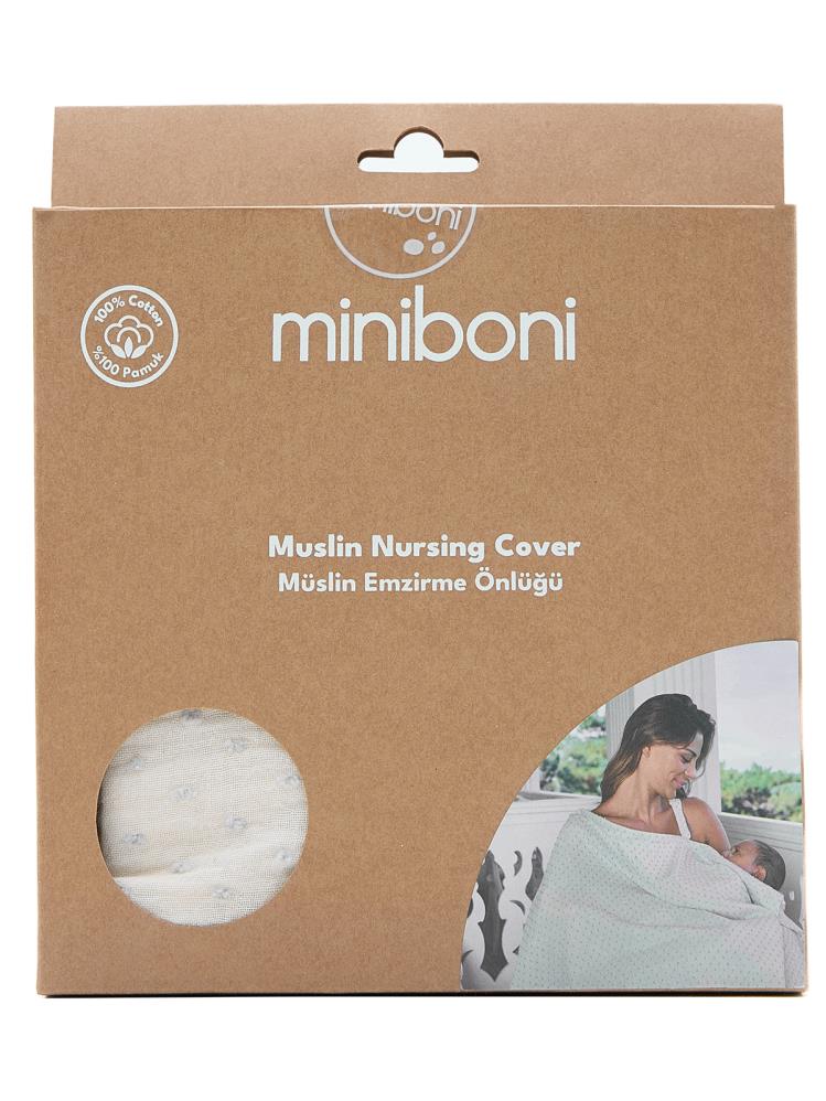 Miniboni Müslin Emzirme Örtüsü - Beyaz