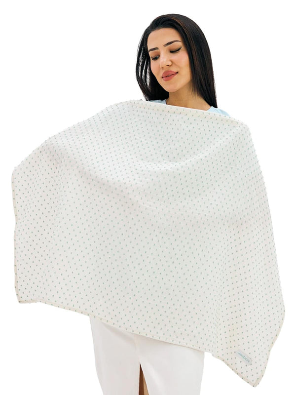 Miniboni Müslin Emzirme Örtüsü - Beyaz