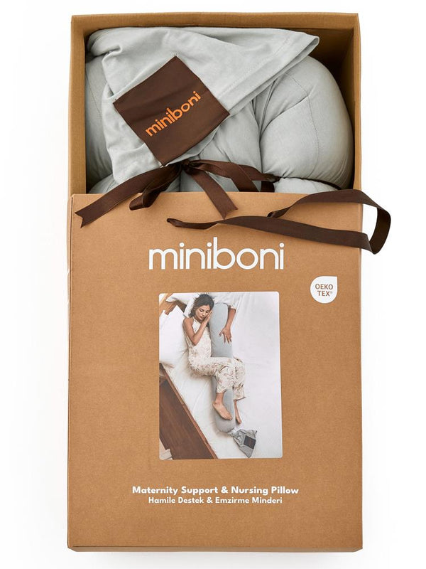 Miniboni Hamile Destek & Emzirme Minderi - Gri