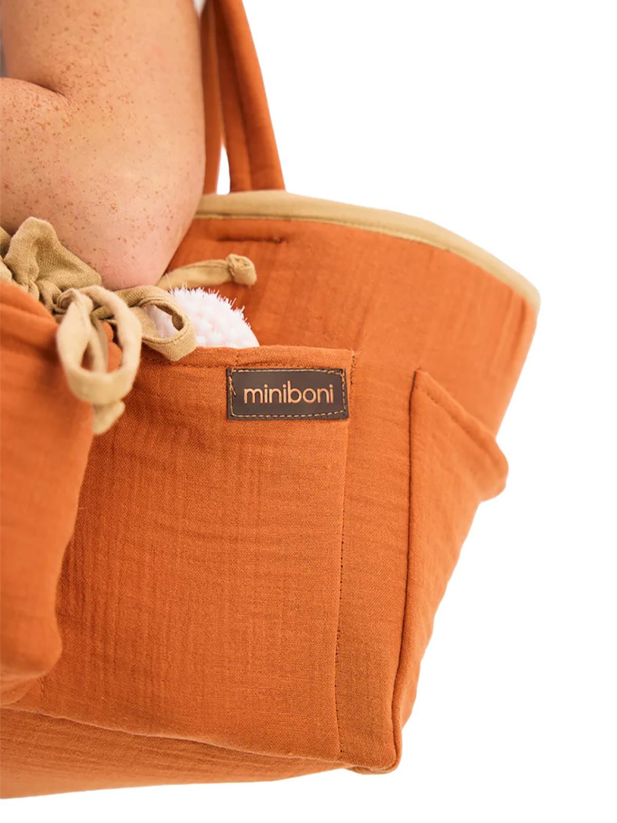 Miniboni Müslin Anne Organizer Çanta - Turuncu