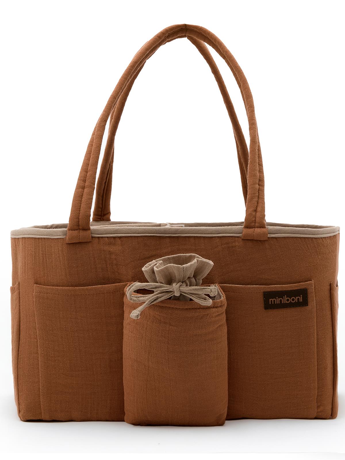 Miniboni Müslin Anne Organizer Çanta - Turuncu