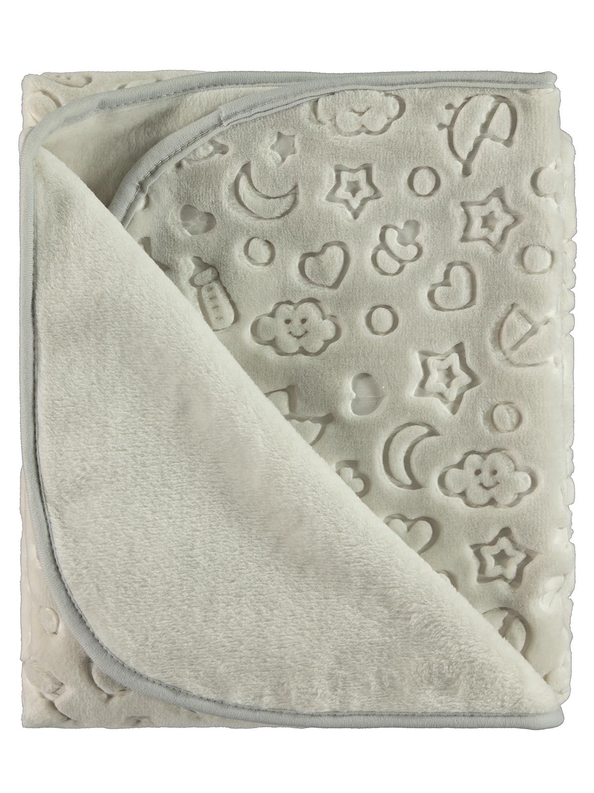 Civil Baby Bulut Yıldız Empirme Baskılı 100x120 cm Battaniye - Gri