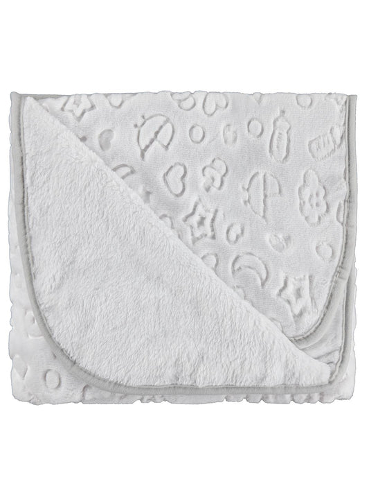 Civil Baby Bulut Yıldız Empirme Baskılı 100x120 cm Battaniye - Gri