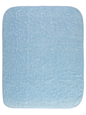 Civil Baby Bulut Yıldız Empirme Baskılı 100x120 cm Battaniye - Mavi