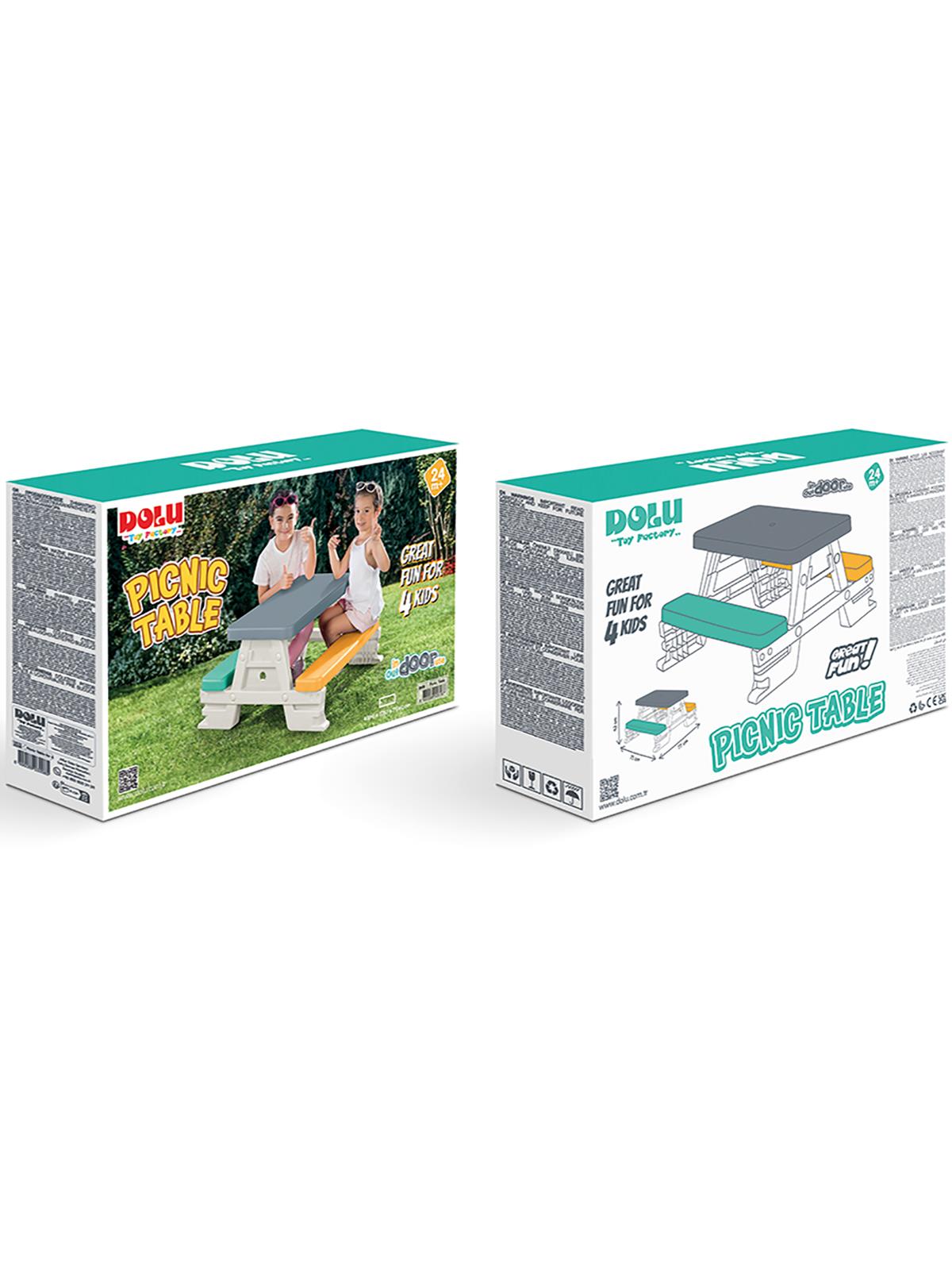 Dolu Oyuncak  Piknik Masası 4 Kişilik - Yeşil