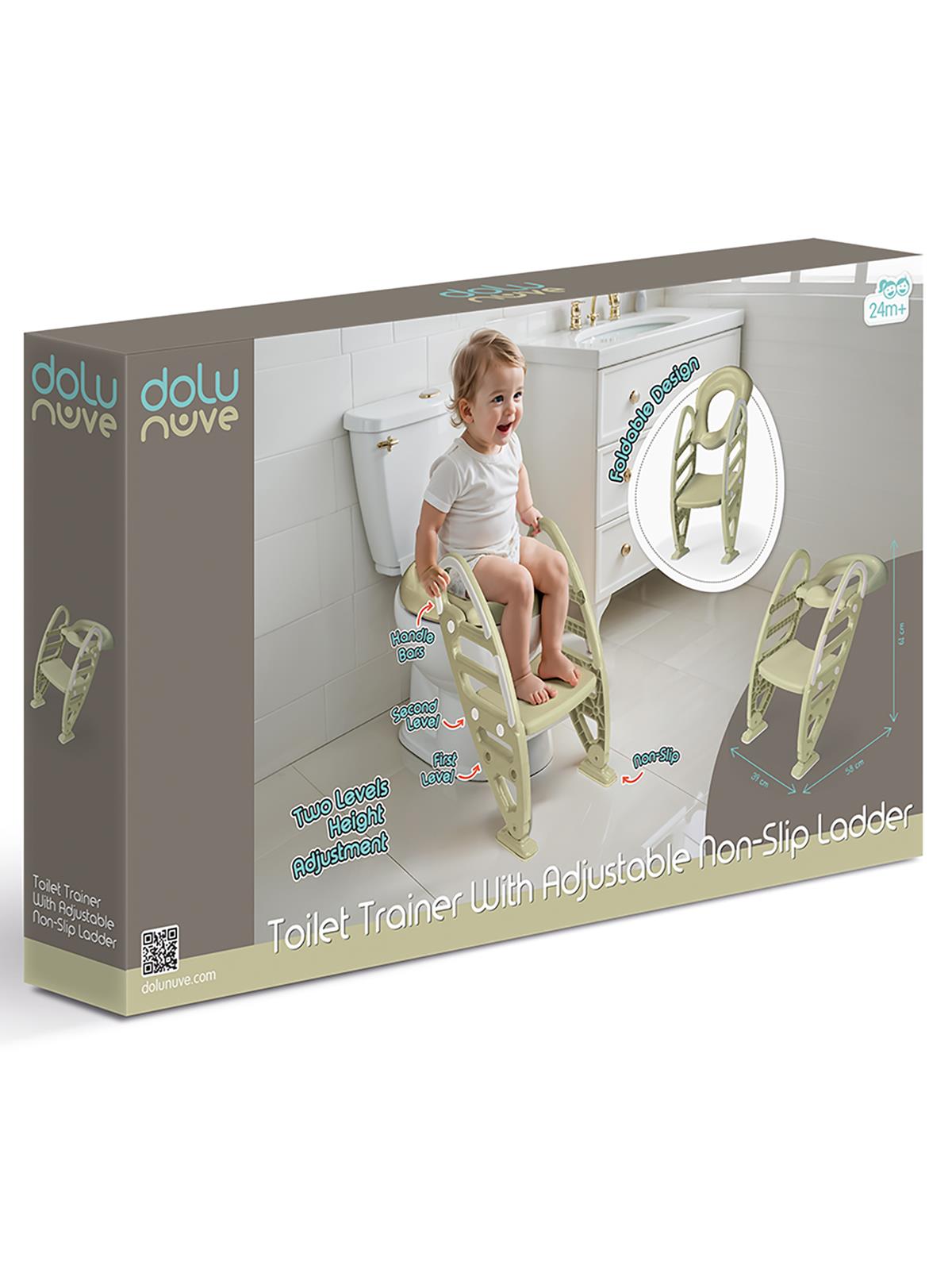 Dolu Nuve  Kaymaz Merdivenli Klozet Adaptörü - Yeşil