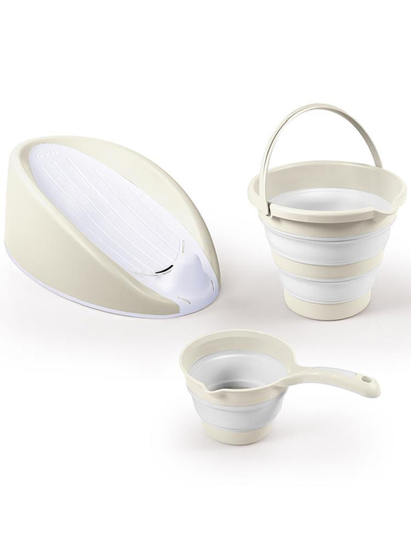 Dolu Nuve Üçlü Banyo Seti - Bej