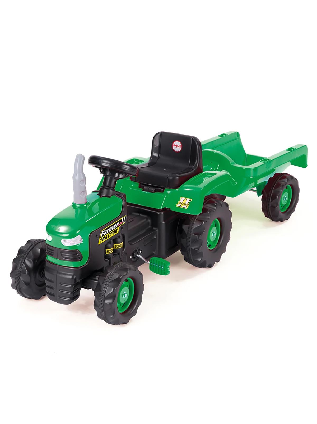 Dolu Oyuncak  Romorklu Traktor Pedallı