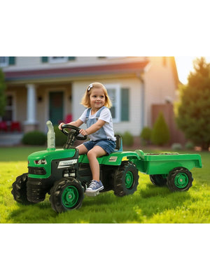 Dolu Oyuncak  Romorklu Traktor Pedallı
