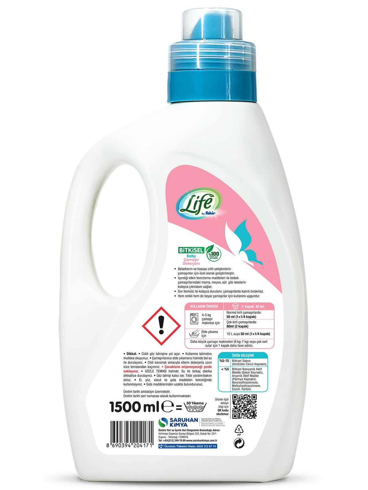 Fakir Baby Bitkisel Bazlı Sıvı Çamaşır Deterjanı 1500 ml