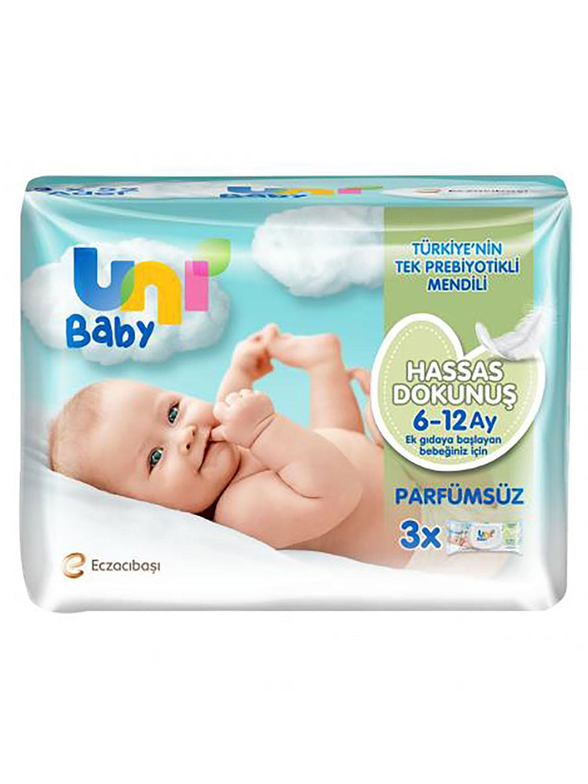 Uni Baby Hassas Dokunuş Islak Mendil 3x52'li