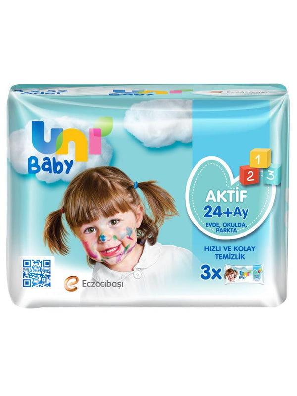 Uni Baby Aktif 3'lü Islak Mendil 156 Yaprak