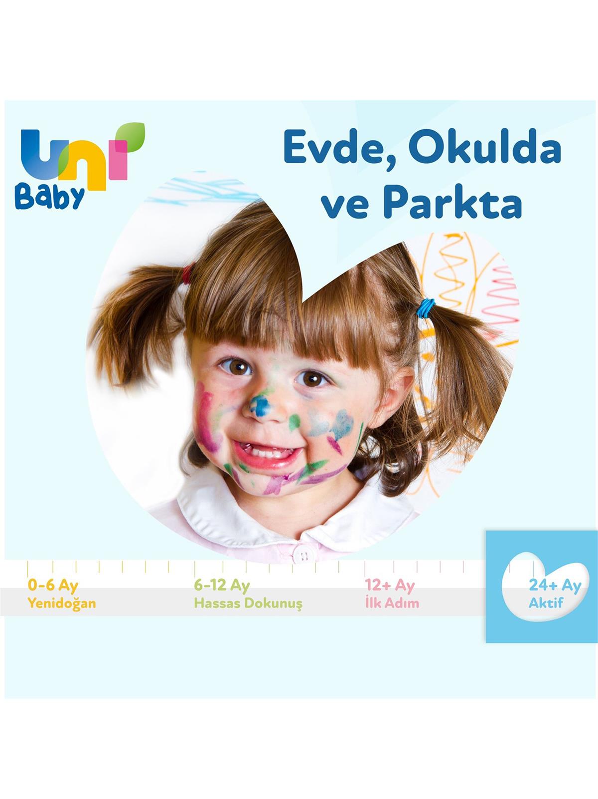 Uni Baby Aktif 3'lü Islak Mendil 156 Yaprak