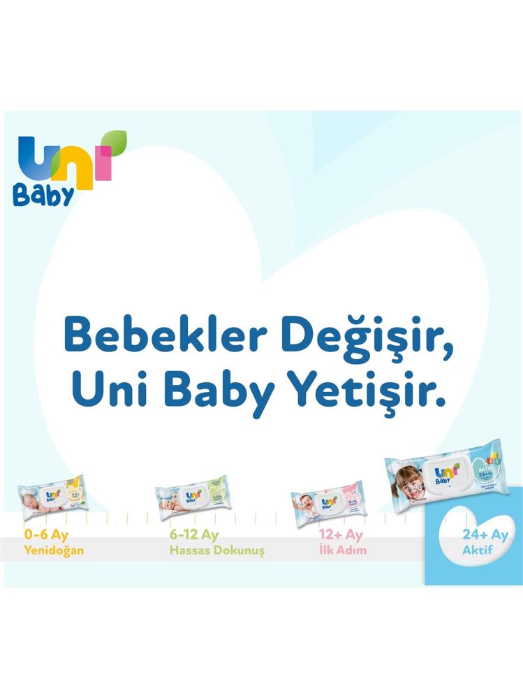 Uni Baby Aktif 3'lü Islak Mendil 156 Yaprak
