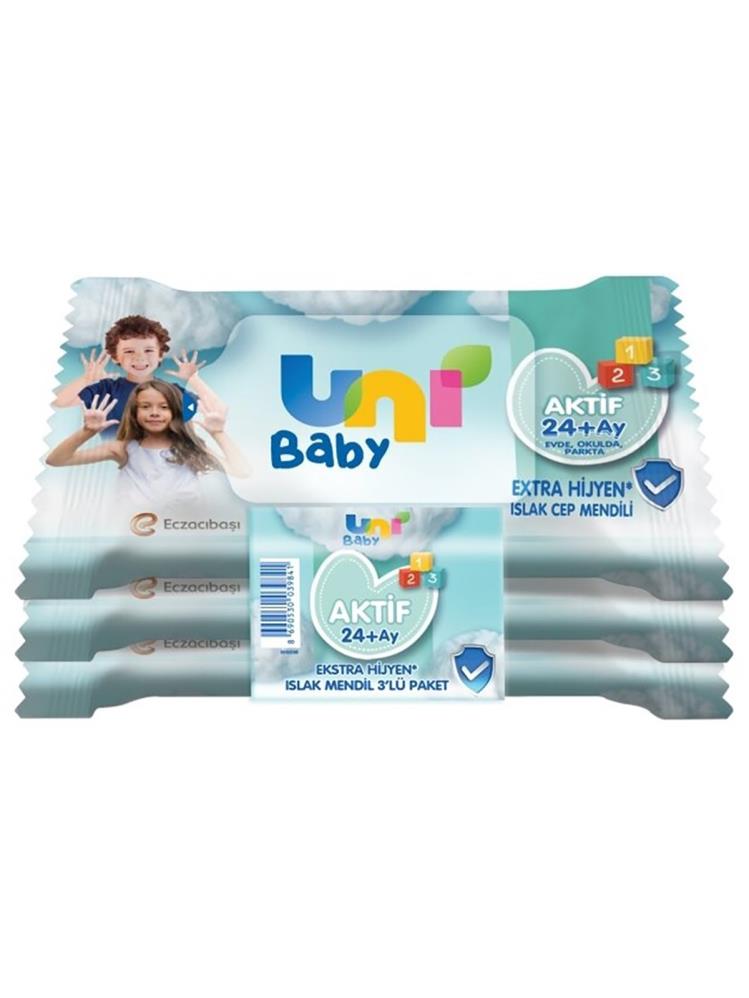 Uni Baby Aktif Ekstra Hijyen Cep Mendil 3x15 Adet