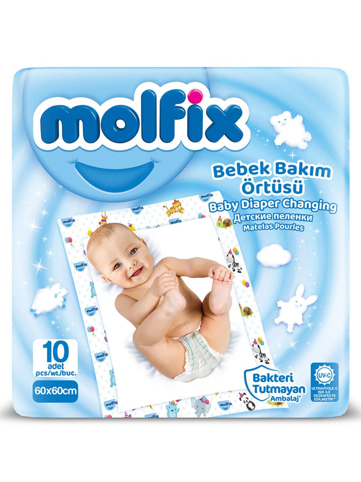 Molfix Bebek Bakım Örtüsü 10 Adet 60x60